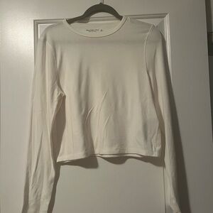 Abercrombie & Fitch White Long Sleeve Tee